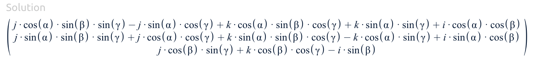 Rotation Matrix Solution