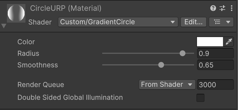 Radius and Smoothness are some parameters that we can adjust, we also have Color but it is not that useful