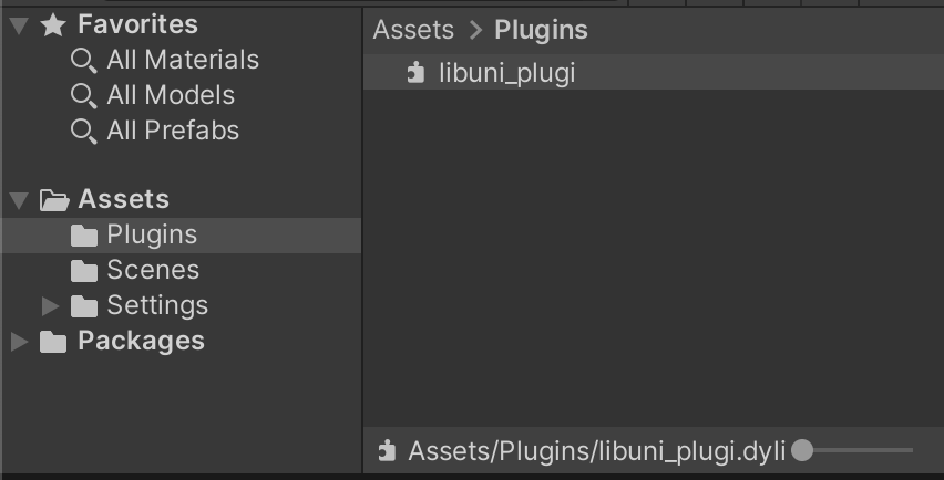 Plugins folder with our library